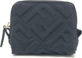 Fendi Zucca Black Canvas Pouch Wash Bag (Pre-Owned)