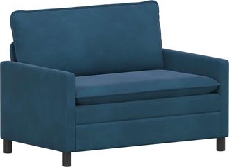 vidaXL Sof&aacute; Azul 126 X 81 X 87,5 Cm Terciopelo Vidaxl