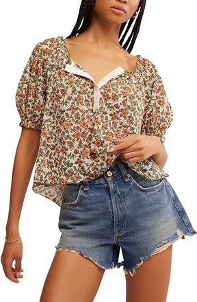 Free People Astra Peasant Top Womens Clothing Daisy Combo : MD (Womens 8-10), Polyester/Sheer