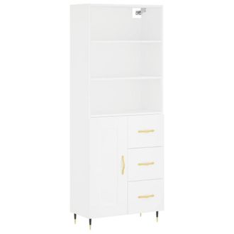 Berkfield Home Highboard White 69.5x34x180 cm Engineered Wood