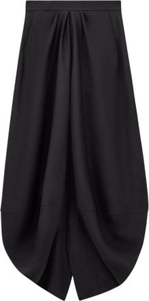 Giorgio Armani Falda Midi Plisada de Seda - Skirts - Mujer - Negro - M