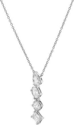 LuvMyJewelry Nerisse 14K Gold Lab Grown Diamond Necklace - 1 Ct in 14K White Gold at Nordstrom