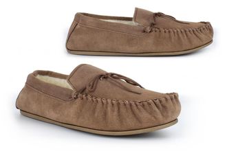 Generic Mens Suede Slippers Mens Moccasins Size 6 Boys Slippers Moccasin Slipper Size 13 Carpet Slipper Thermal Wool Mix Lining Slip On Slip In Genuine Suede 