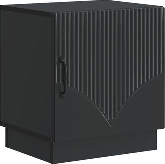 vidaXL Mesita De Noche Negro 43 X 34,5 X 47 Cm Madera De Ingenier&iacute;a Vidaxl