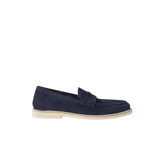 Brunello Cucinelli Suede Loafers - male - Brunello Cucinelli - Loafers - Blue - 11 UK - Shoes