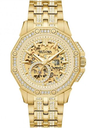 Bulova Octava Heren Gouden Horloge 98A292