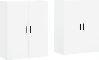 vidaXL Vidaxl - Armarios De Pared 2 Unidades Blanco 69,5x34x90 Cm