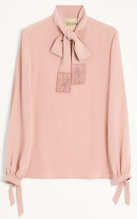 Valentino Top In Crepe De Chine Donna ROSA ANTICO 36