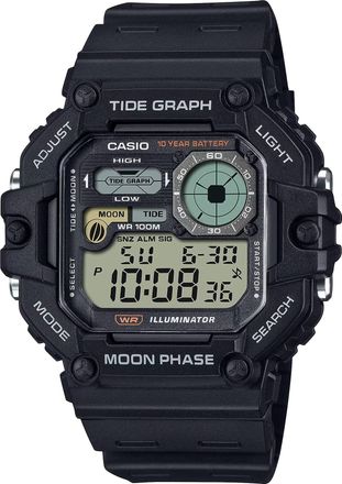 Casio Mens Digital Watch with Black Resin Band - WS-1700H-1AVCF-EW