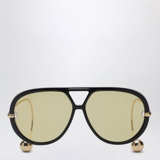 Bottega Veneta Aviator Drop sunglasses black/gold