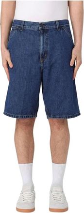 Carhartt Work in Progress Heren, Korte broeken, Blauw, Maat: W30 Denim