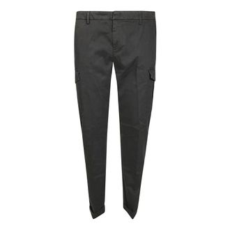 Dondup Heren, Broeken, Grijs, Maat: W36 Gabardine