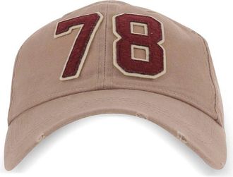 Golden Goose Journey Baseball Cap/ Washed Canvas/ 78 Patch