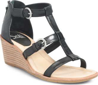 S&ouml;fft Gaige Wedge Sandal in Black at Nordstrom Rack, Size 8.5