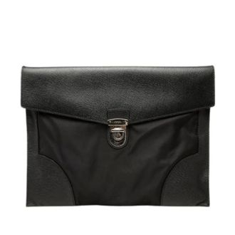 Prada Pre-owned Clutch in Nylon - - Pre-owned - Donna - Nero - ONE SIZE