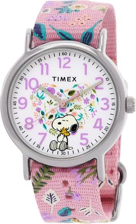 Timex Weekender X Peanuts Quartz White Dial Ladies Watch TW2V77800