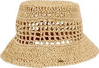Eugenia Kim Jonah Crochet Straw Bucket Hat in Ivory at Nordstrom