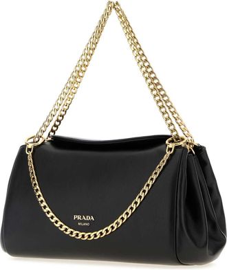 Prada Womens Black Nappa Leather Small Prada Tumulte Handbag Nero Agnello Borse A Mano Bag