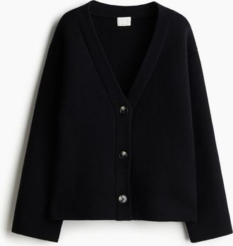 H&M Cardigan aus Wollmix - Schwarz