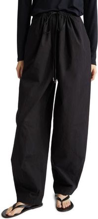 Nellie Partow Niles Carrot Leg Cotton Pants in Black at Nordstrom, Size 12