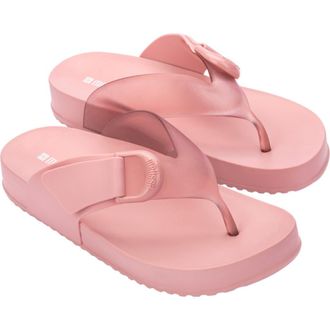 Melissa Cozy Water Resistant Platform Flip Flop in Pink/Pink at Nordstrom, Size 10