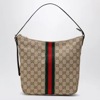 Gucci Medium Lunetta crossbody bag in beige sand GG fabric