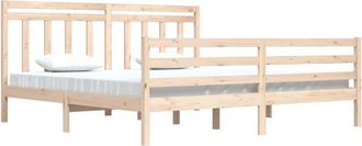 vidaXL Bed Frame without Mattress 200x200 cm Solid Wood vidaXL