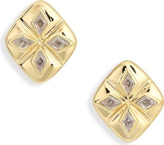 Electric Picks Vaughn Cubic Zirconia Stud Earrings in Gold at Nordstrom Rack