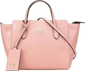 Gucci Pre-owned Mini Leather Swing Satchel - Dames - Vintage Shopper - Roze - ONE Size - Leer - Vintage