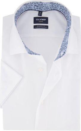 Olymp Olymp, Overhemden, Heren, Wit, 3Xl, Katoen, Olymp overhemd korte mouw wit