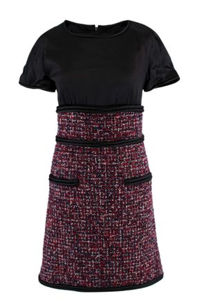 Chanel Silk & Tweed A-line Dress Size XS