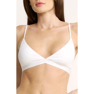 Honeydew Intimates Emma Rib Bralette in White at Nordstrom, Size Medium