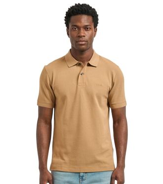 HUGO BOSS Brown Shirt Collar Polos
