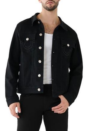True Religion Denim Trucker Jacket in 2Sb Black Rinse at Nordstrom Rack, Size X-Large