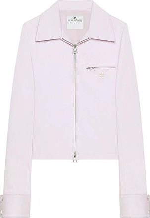 Courrèges Jassen, Dames, Roze, M, Zip Jas met Zakken