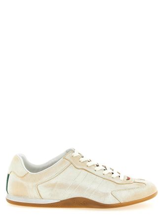 Gucci Beige Calfskin Low Top Womens Sneakers