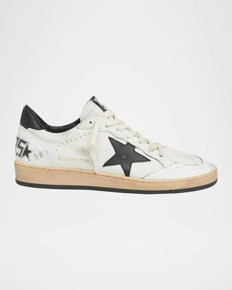 Golden Goose Ballstar Bicolor Leather Low-Top Sneakers