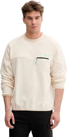 Jack Wolfskin Find the Wild Crewneck - Heren - Outdoor shirts - Beige - M - Wol - Fitness