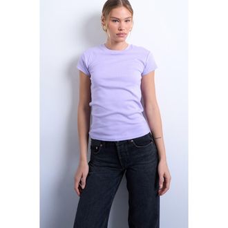 Topshop Everyday Cotton T-Shirt in Lilac at Nordstrom, Size X-Small