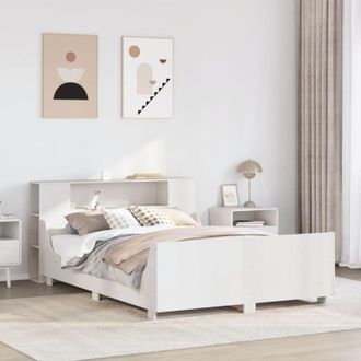 vidaXL Vidaxl - Estructura De Cama Sin Colch&oacute;n Madera Maciza Blanca 120x190 Cm