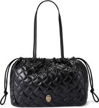 Kurt Geiger Kensington String Quilted Leather Tote in Black at Nordstrom Rack