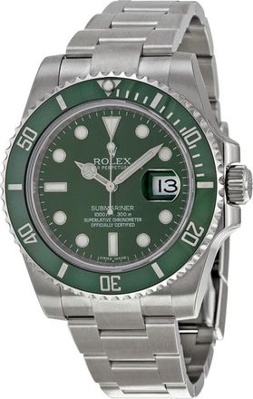 Rolex Pre-owned Rolex Submariner Automatic Chronometer Hulk Green Dial Mens Watch 116610LV