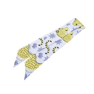 Herm&egrave;s Pre-owned Scarves, female, Multicolor, Size: ONE SIZE Pre-owned Les Leopards Twilly Scarf