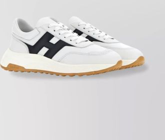 Hogan lightweight sneaker with contrast panel and rubber sole