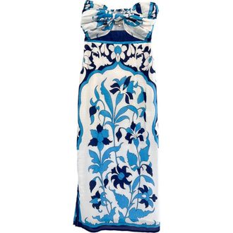 Alicia Bell Bowie Strapless Maxi Cover-Up Sundress in Navy at Nordstrom Rack, Size X-Large