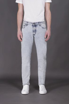 Moorer Pavel 34 Blue Cotton Denim Tapered Jeans