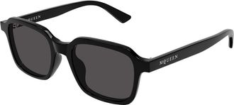 Alexander McQueen AM0571S 001 Mens Sunglasses Black Size 50 - Free RX Lenses - Free RX Lenses