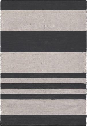 AFK Living Alfombra de algod&oacute;n reciclado tejida a mano negro 160 x 230 cm
