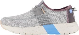 HeyDude Womens Sirocco Sport Stripe Sneaker Shoe - Trainers with Easy-on Lace System, Grey, 7 UK