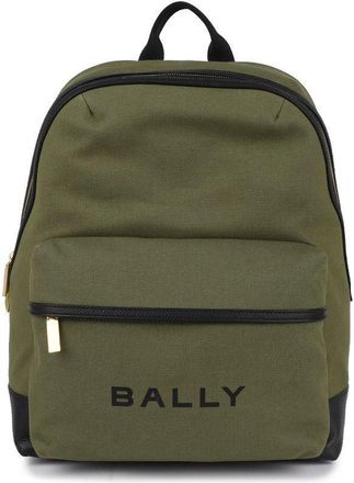 Bally Logo Print Zipper Backpack